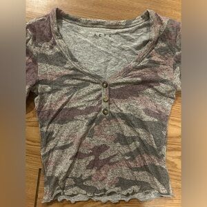 Camo Long Sleeve Top